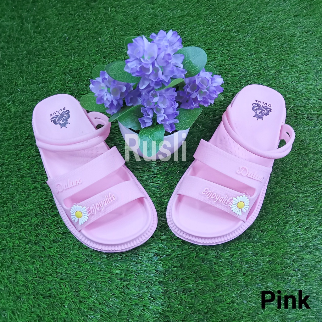 (COD) Sandal Tali Ban Dua Karet Wanita Remaja Dulux 323C