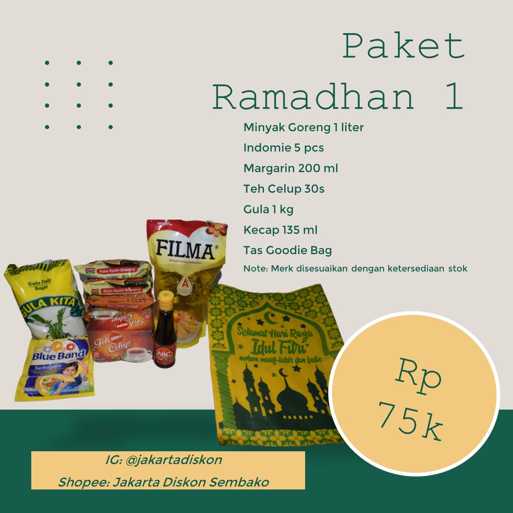 

PROMO PAKET PARCEL LEBARAN SEMBAKO MURAH - PAKET RAMADHAN 1
