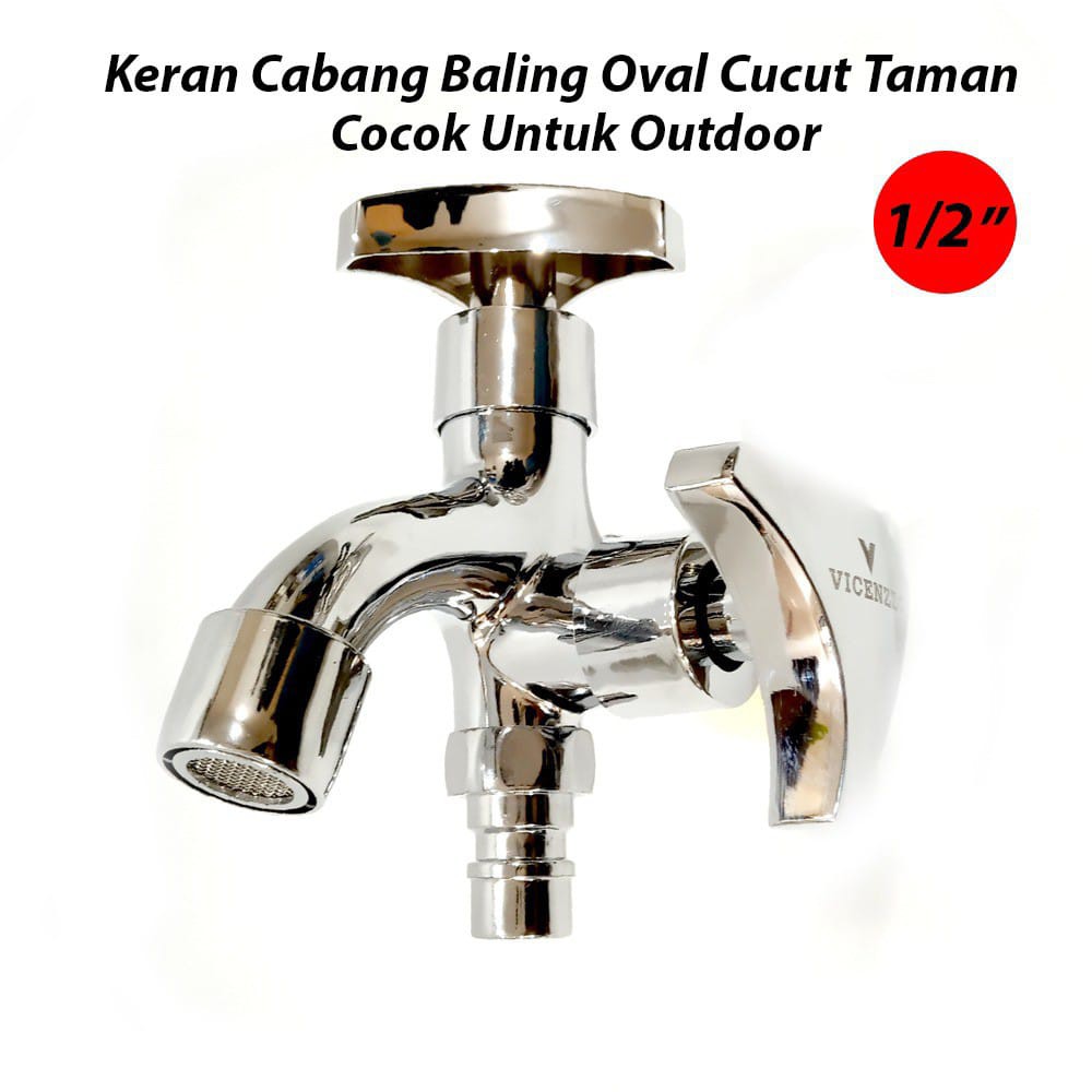 Kran Cabang Shower New Keran Double Stainless Chrome Kamar Mandi Krom