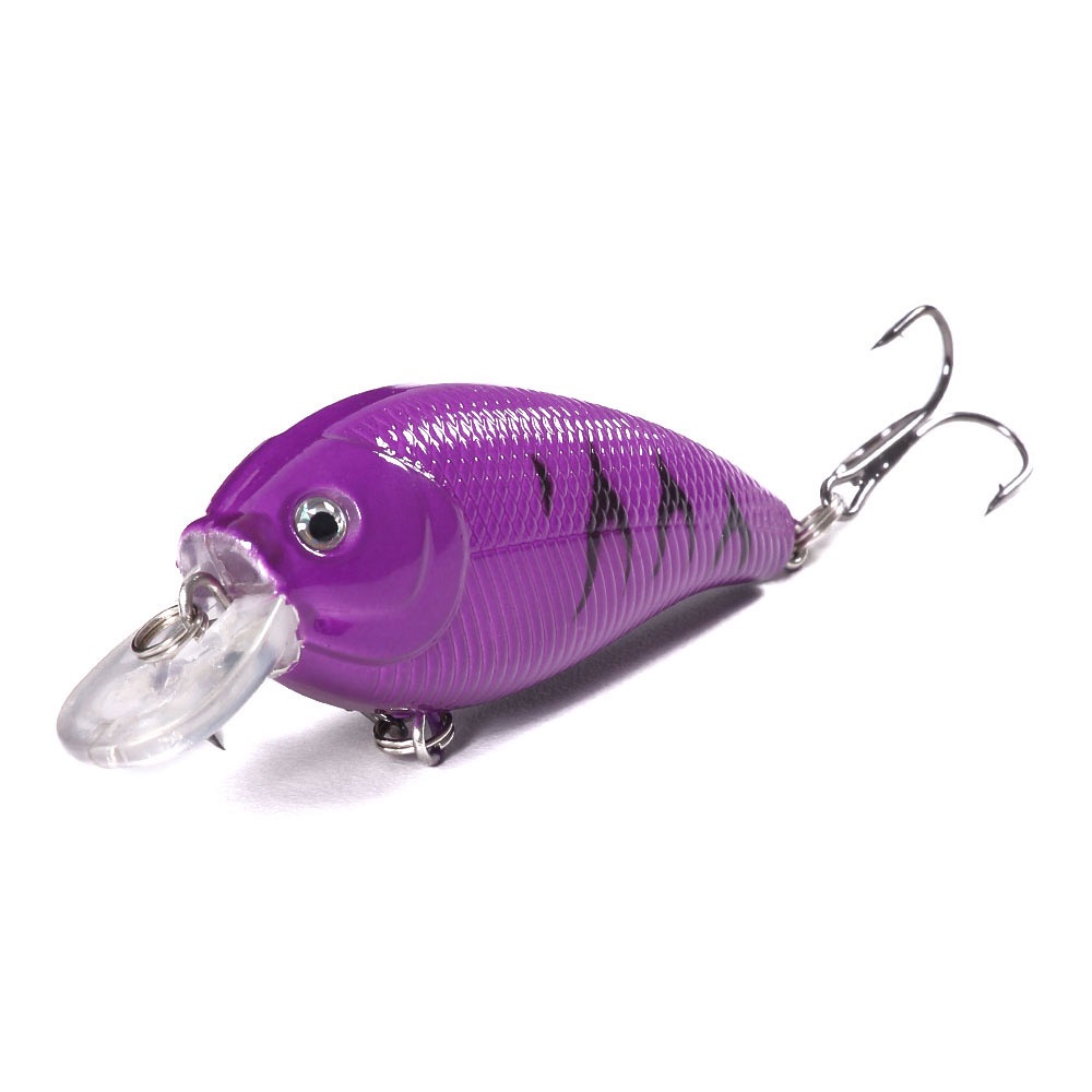 HENGJIA 1PC Crankbait short Lip Fishing Lure Floating Bionic Wobbler Crank Bait Artificial Lure Hard Bait 3D Eyes Minnow Bass Bait