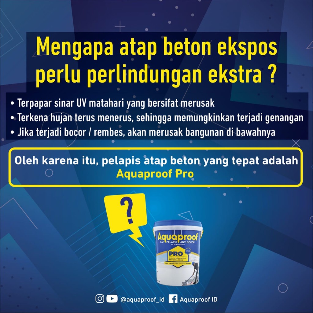 Cat Tembok Anti Bocor AQUAPROOF PRO 4 KG / AQUA PROOF PRO 4 KG TANPA PERLU SIKATOP 107