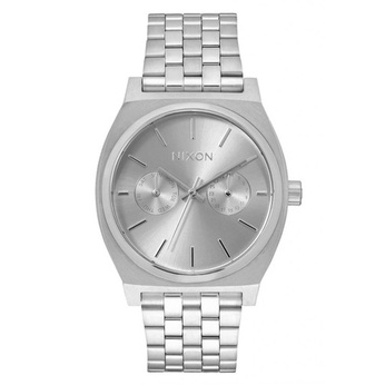 Jam Tangan Pria Nixon Time Teller Deluxe A9221920 Silver Stainless