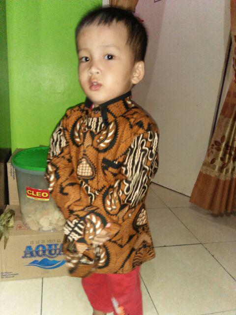 Kemeja Batik Anak Laki-laki Lengan Panjang Motif Parang Garudo,baju Batik Anak Exclusive,batik Anak