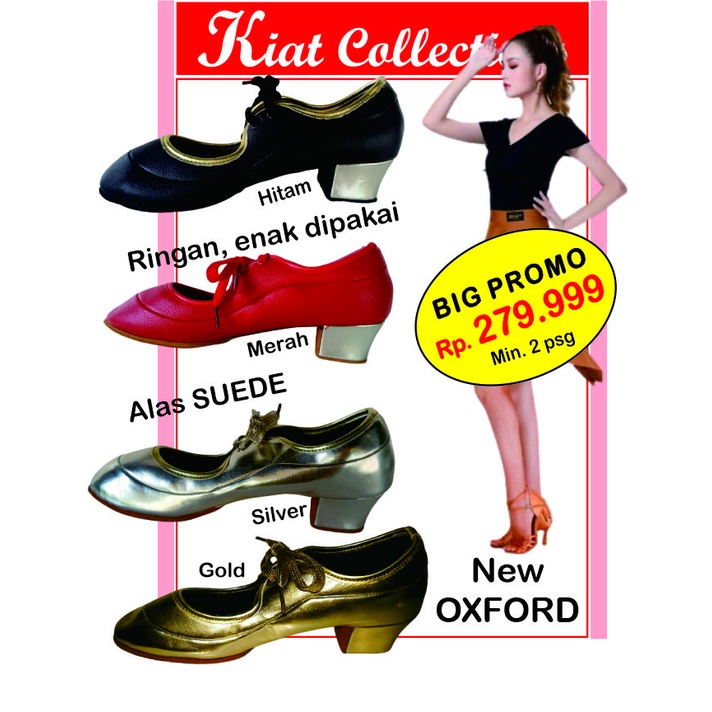 Sepatu Dansa Wanita Rumba Waltz Tango Dansa Latin  Salsa Ballroom Modern Dance Best seller Empuk keren banyak disukai penari