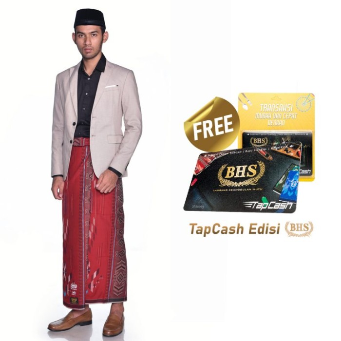 Sarung BHS Masterpiece Motif Songket Jacquard Nusantara Merah /BHS SJN