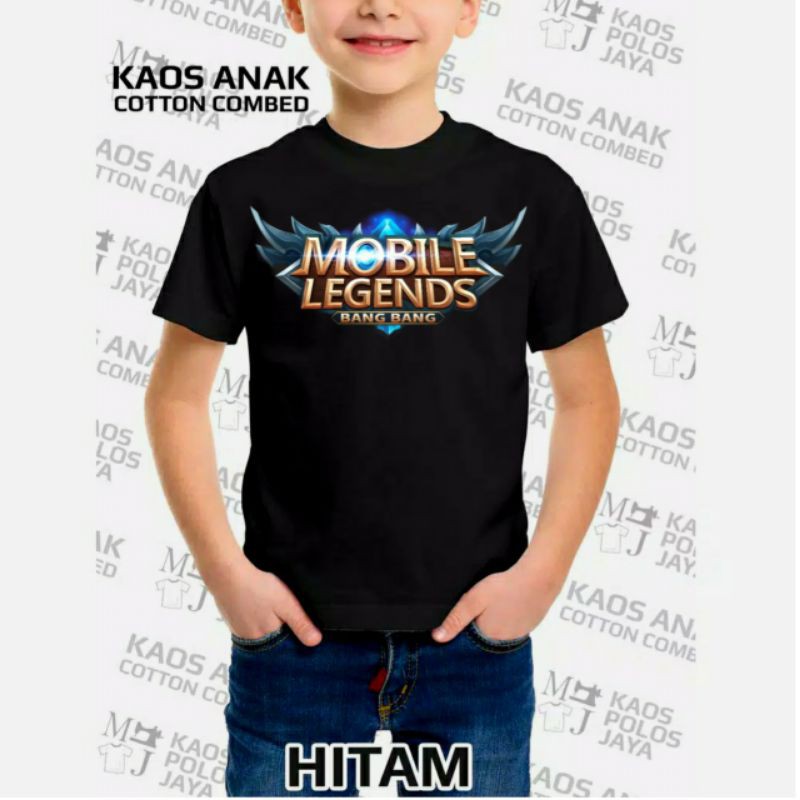 kaos terbaru anak anak motif mobile legends