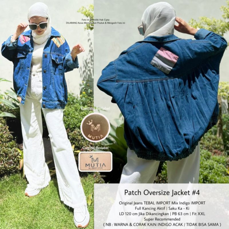 Patch Oversize Jaket #4 by mutia / Jaket jeans wanita rekomended