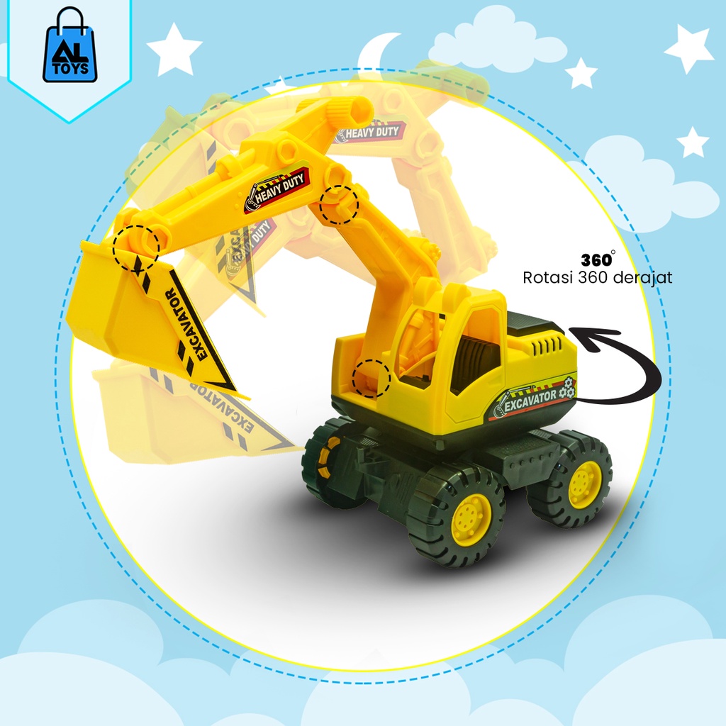 Mainan Mobil Beko Excavator Sampah AK97
