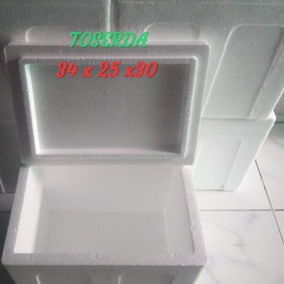 ✵ Styrofoam Box 34x25x30 Styrofoam Packing Ikan Gabus Kotak Es ❄
