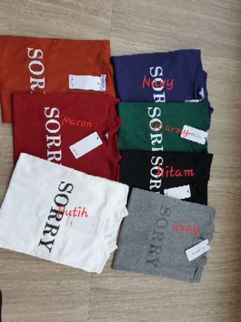 GI-ANTS | KAOS RINGER SORRY TEE | TUMBRL THSIRT KAOS WANITA MURAH 1kg MUAT 7 PCS