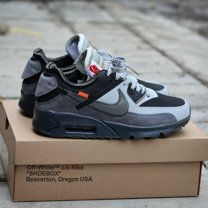 OFF WHITE X NIKE AIR MAX 90 WOLF GREY
