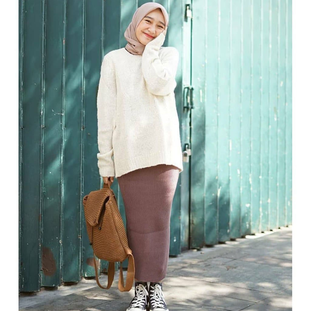 Rok Rajut Span Knit | rok span rajut premium | rok span wanita