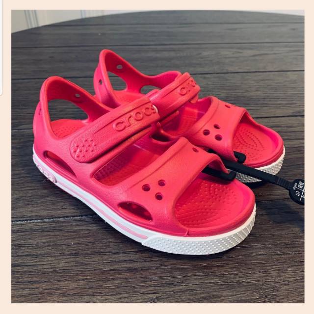 pink croc sandals
