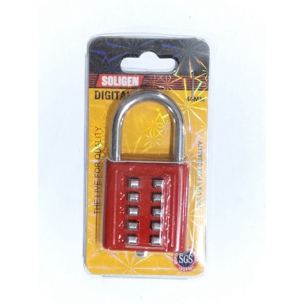 Gembok Kode SOLIGEN DIGITAL 40mm 5 Digit Kode
