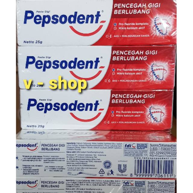 Pepsodent Pencegah Gigi Berlubang 25gr & 75gr