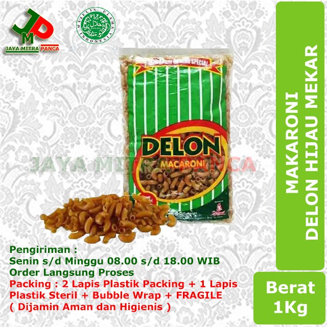 

MAKARONI MEKAR Delon Hijau 1kg EXP Des 2025