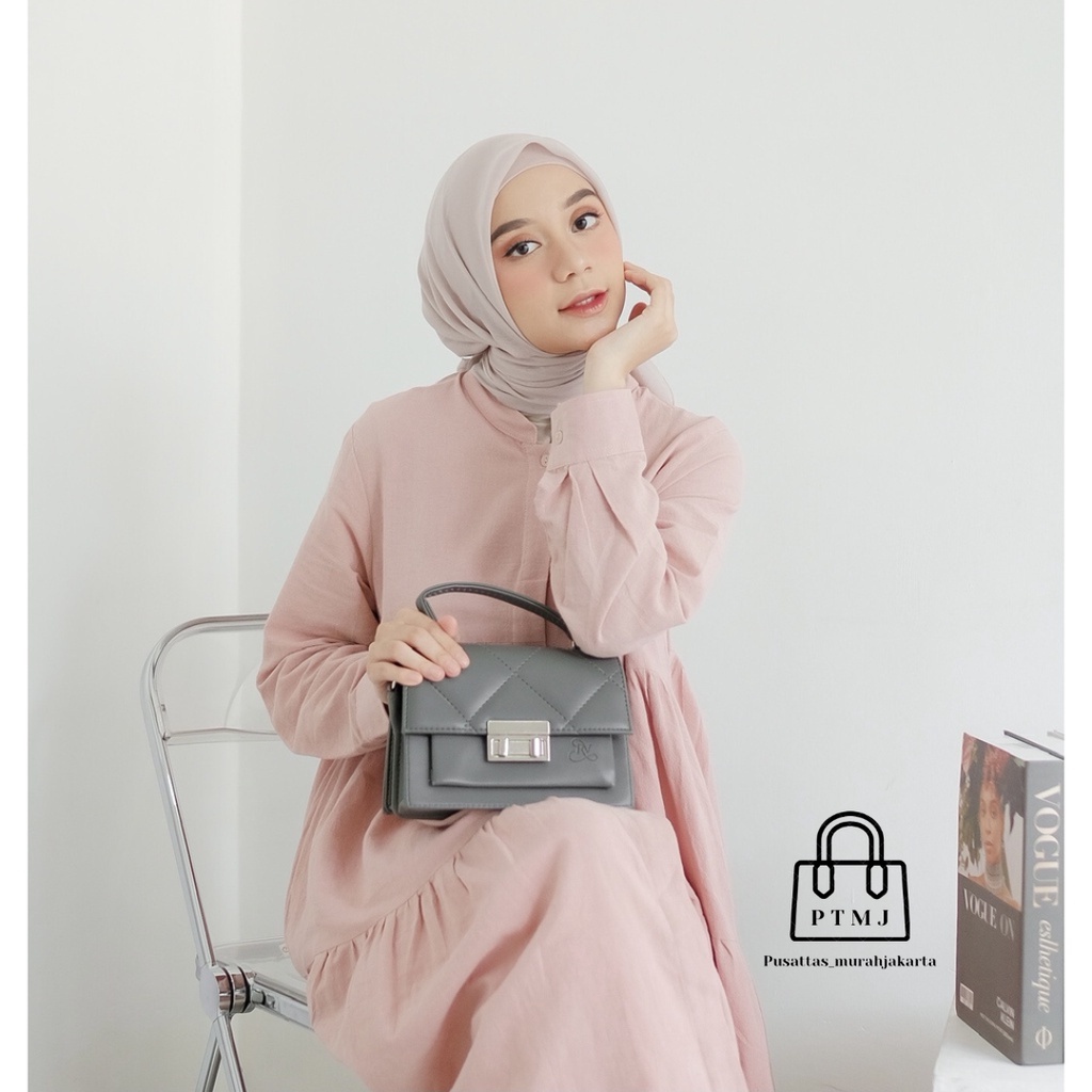 ( COD ) Tas selempang bahu wanita claretta bag hand bag sling bag terbaru extra pocket