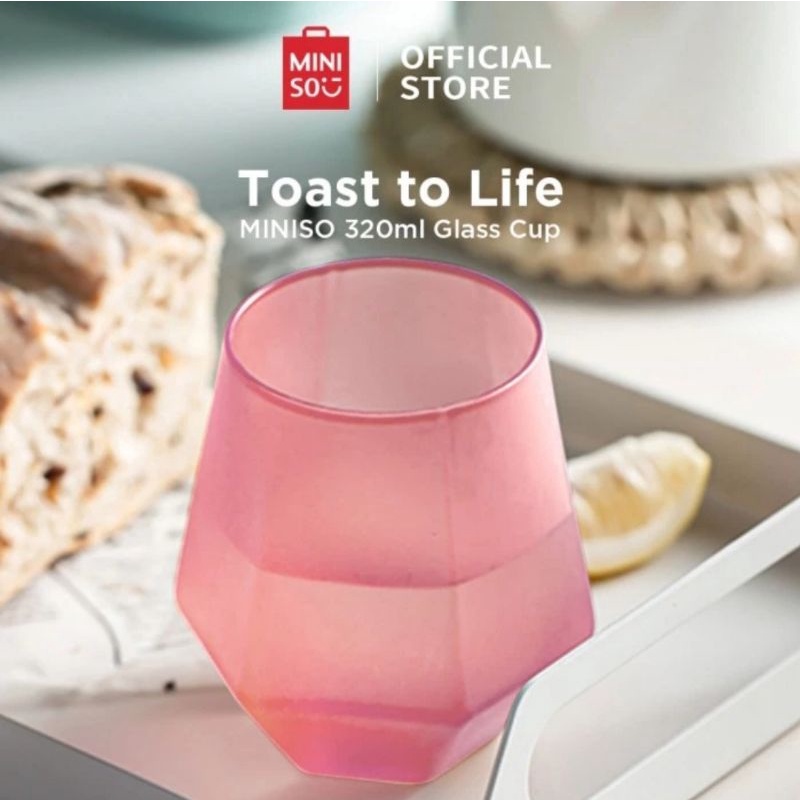 Miniso Gelas Hexagonal 320 ml