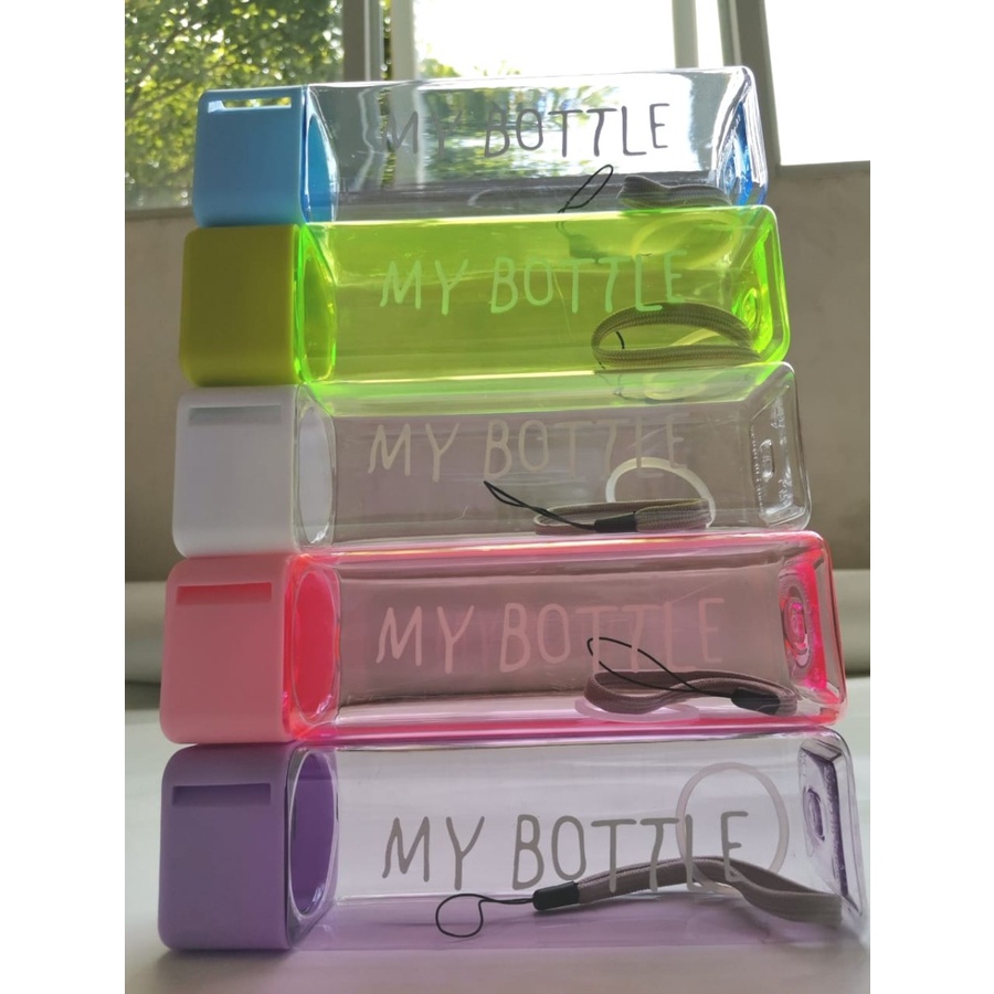 [TERLARIS] MY BOTTLE KOTAK / BOTOL MINUM MODEL PERSEGI / MY BOTTLE TRANSPARAN INFUSER WATER