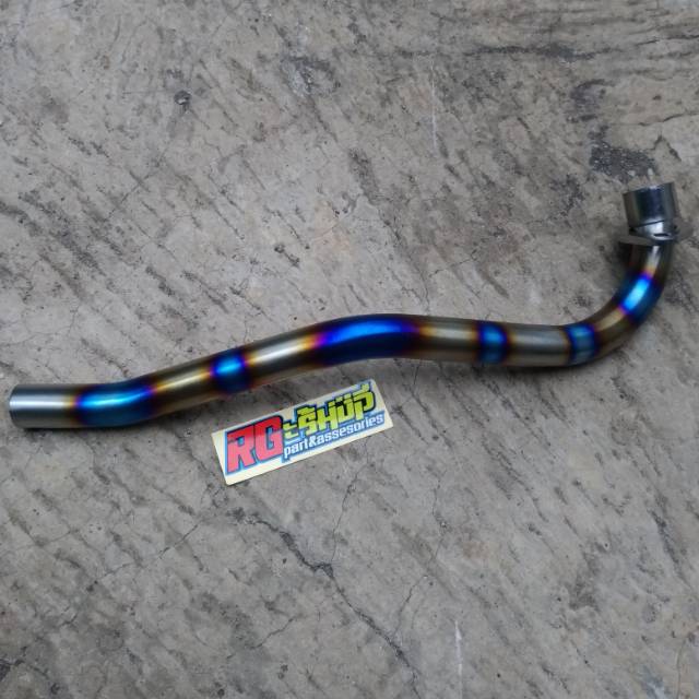 Leheran knalpot slip on wave 125 supra 125 kharisma burn titan titanium mu factory thailand