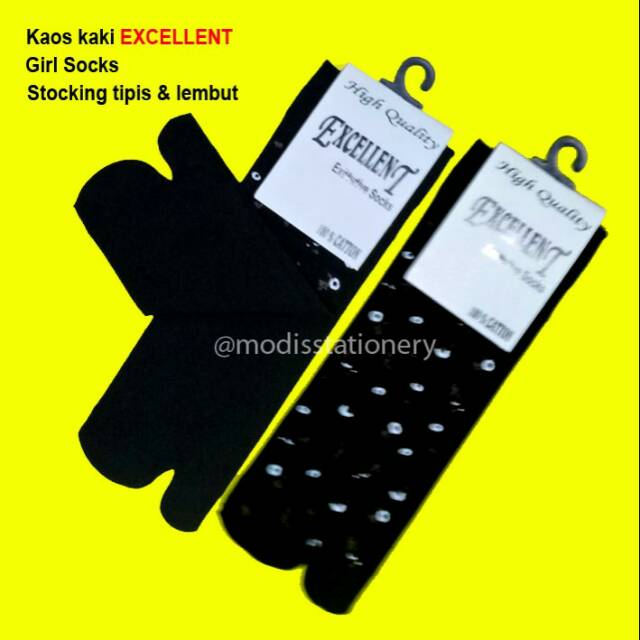 Kaos kaki stocking hitam motif excellent