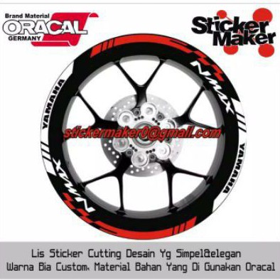 list velg sticker cutting Yamaha nmax.sticker cutting list pelek