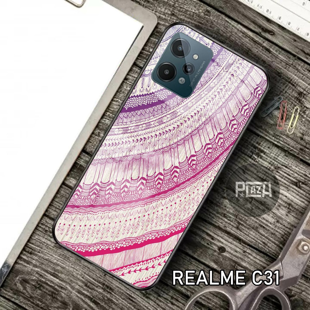 Softcase Glass Kaca [K55] REALME C31 Terbaru Casing Handphone-Pelindung Handphone