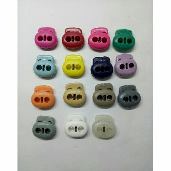 ❤GTB❤ Stopper Compo Warna-Warni Adjustable Pengatur Tali Serut Stoper Lobang Dua R528