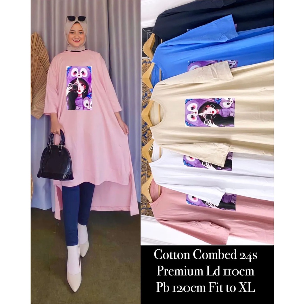CUTE MIDI / atasan tunik / kaos tunik murah