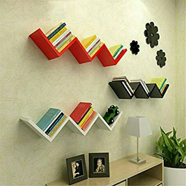 TwinsJ 1pcs Rak  VVV Rak  Dinding  Rak  Penyimpanan Rak  