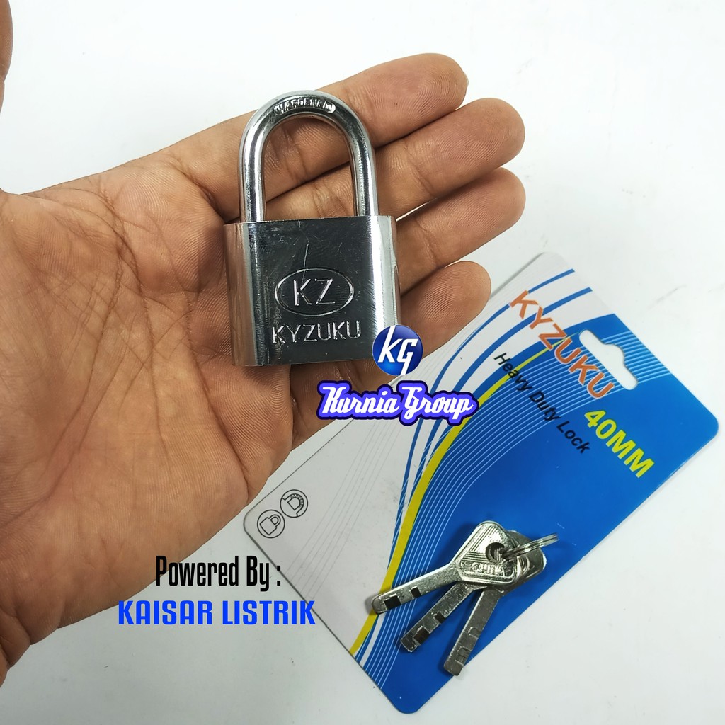 Gembok Stenlis 40mm Leher Pendek Iron Pad lock Kunci Gembok Pintu Garasi Anti Potong Maling Konci