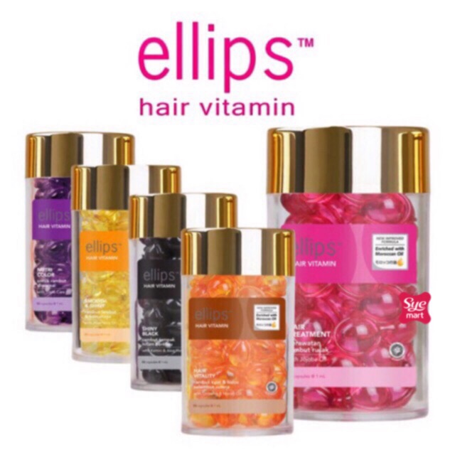 BPOM Ellips Hair Vitamin  Botol Isi 50 Capsule Elips  