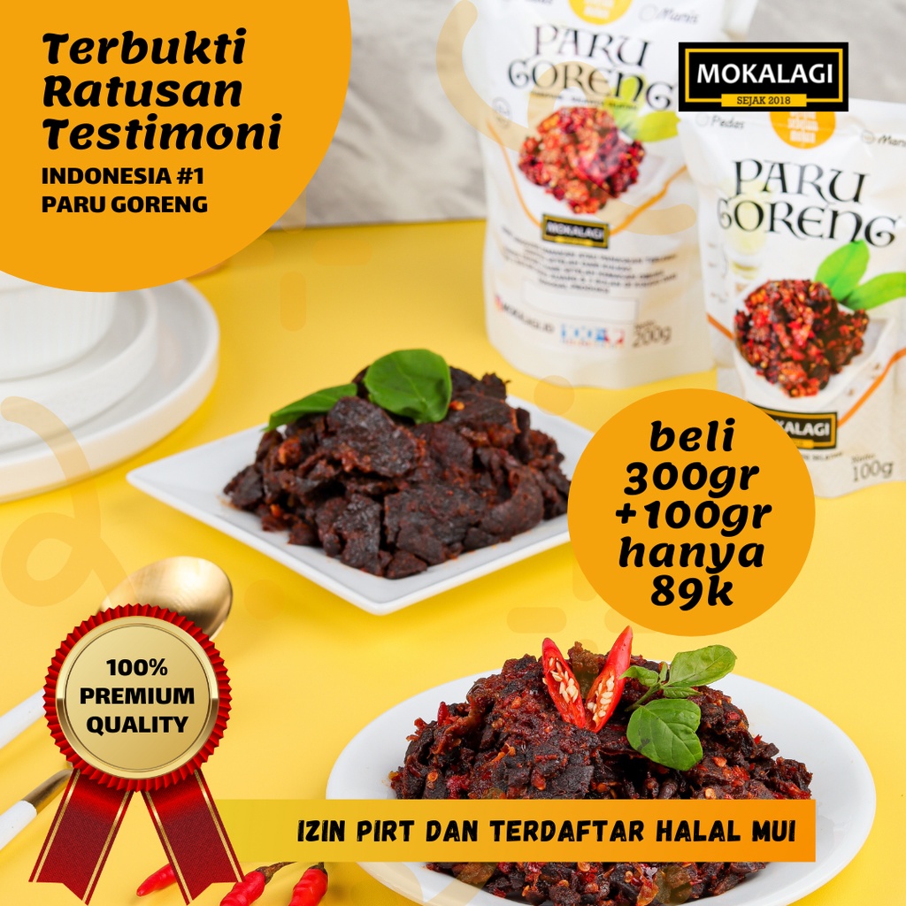 

Paket MURAH 300gr + 100gr Paru rica (HEMAT 5000)