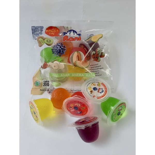 

Rani Fruit Jelly/puding Mini PREMIUM isi 5pcs Bonus 1pcs