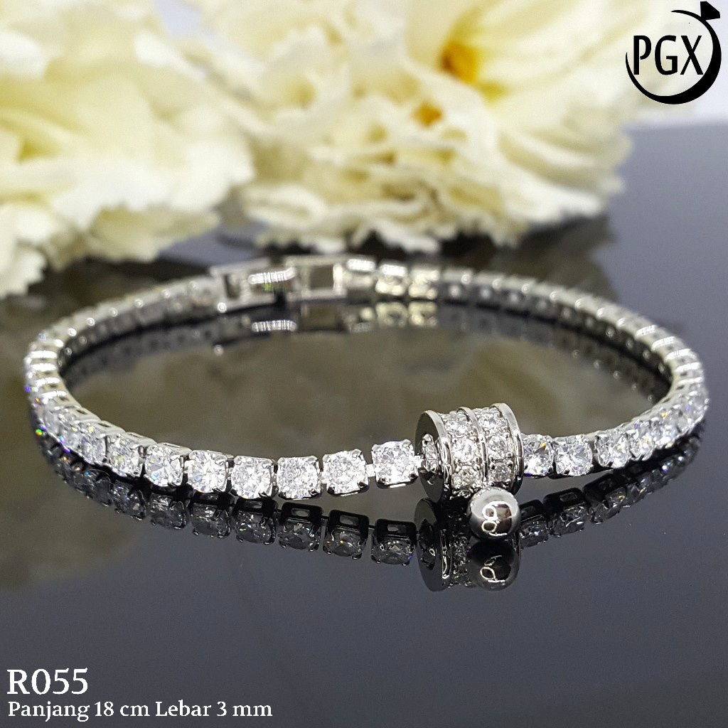 PGX Gelang Tangan Xuping Wanita Perhiasan Lapis Emas Aksesoris Fashion Premium - R055