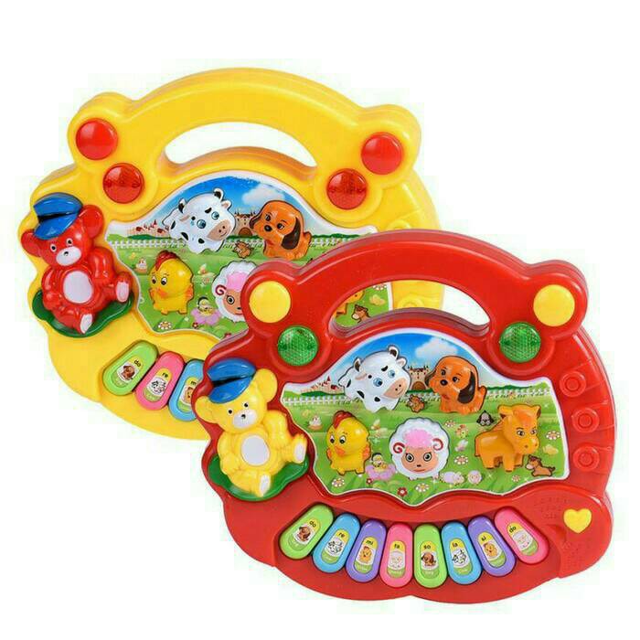 Mainan Anak Animal Farm Piano Suara Hewan Musik Peternakan Baby Toys Shopee Indonesia