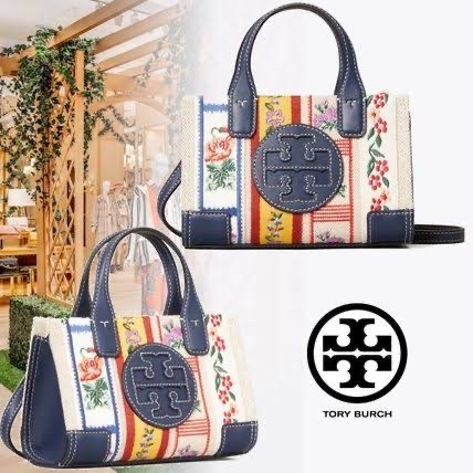 Tory Burch Ella Micro Tote Webbing PatchWork