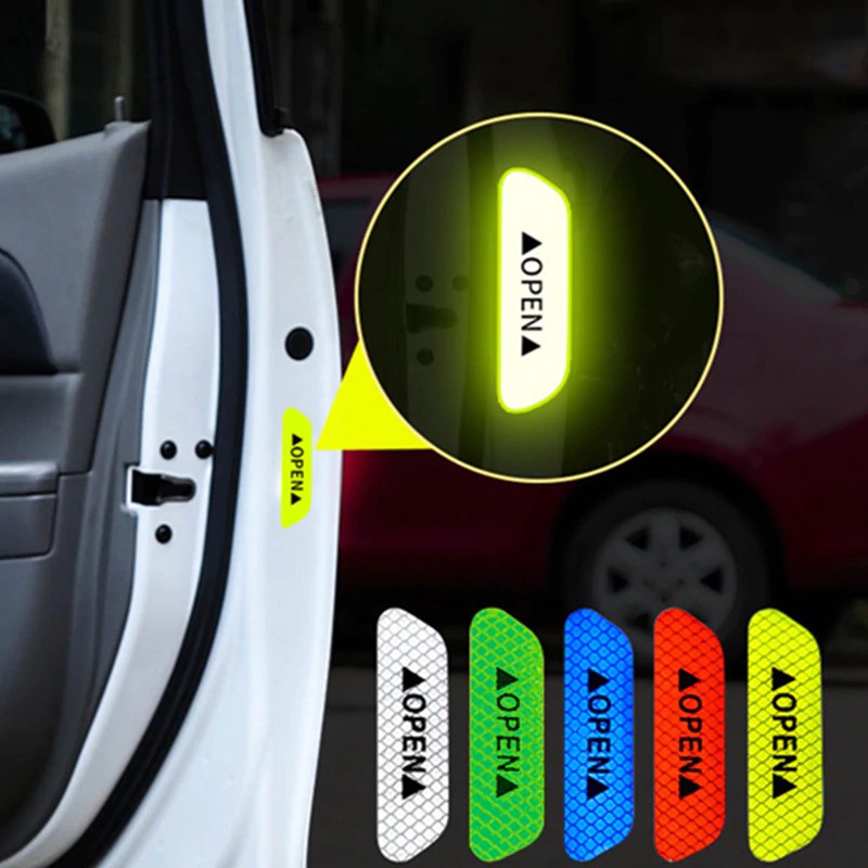 CAR SAFETY DOOR REFLECTOR WATERPROF OPEN / STIKER MOBIL REFLEKTOR OPEN TAHAN AIR