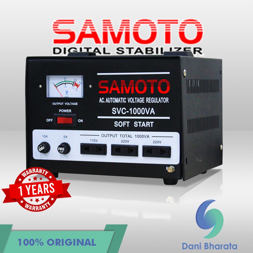 VOLTAGE STABILIZER SERVO MOTOR CONTROL SAMOTO 1000VA