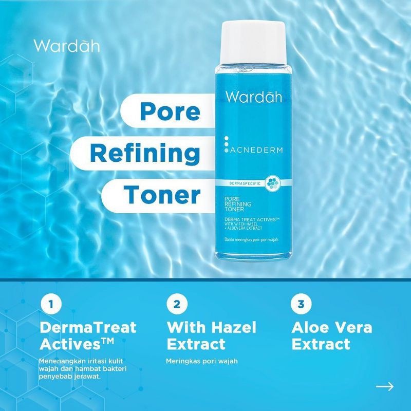 wardah toner acnederm untuk kulit berminyak dan berjerawat