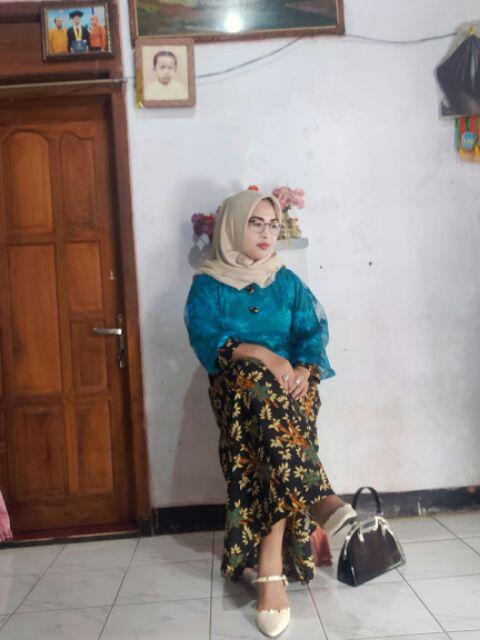 Qnunbatik Batik Family/keluarga Gamis Muslim Salma Toska