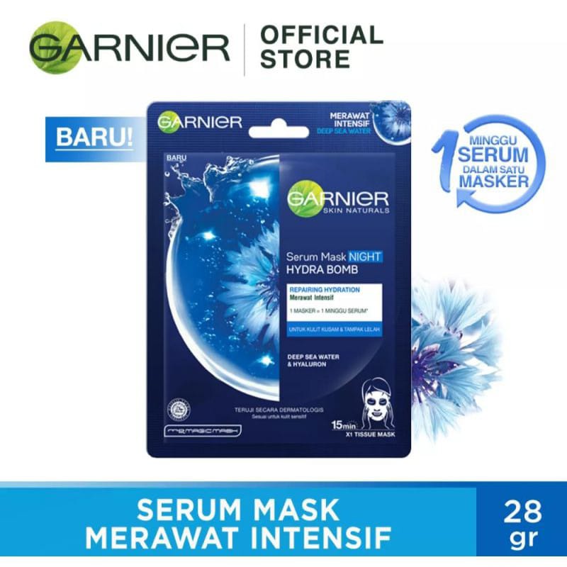 TERLARIS!!! MASKER GARNIER SERUM MASK MASKER WAJAH BANYAK WARNA DAN FUNGSI