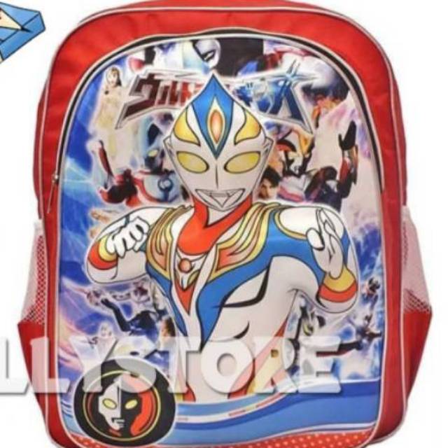 Tas Anak Laki-Laki Karakter Ultraman 3D Gambar Timbul Tas Sekolah Anak