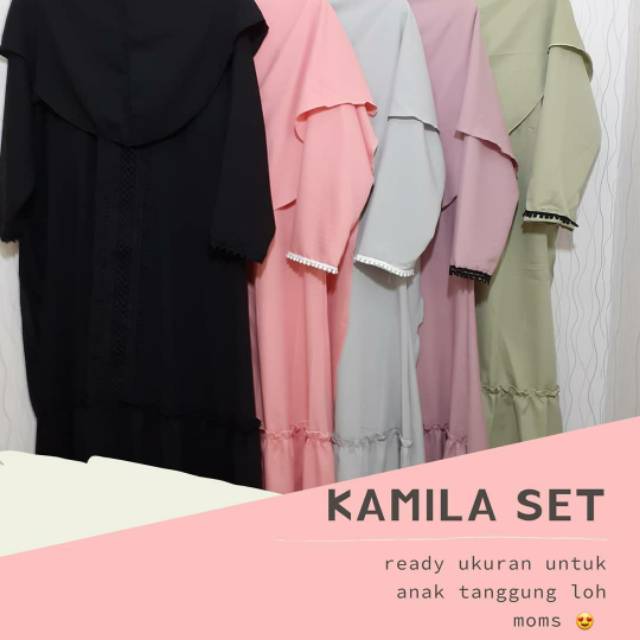 Gamis syar'i KAMILA SET //Toko Anak Sholeh