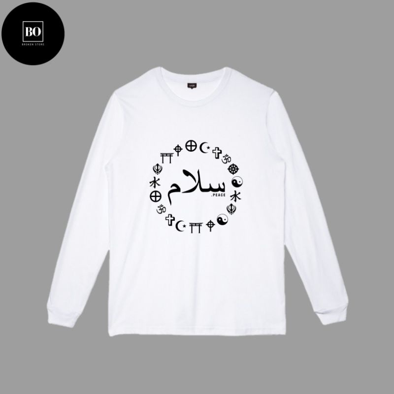 Kaos pluralisme lengan panjang-Kaos santri-Kaos pria & wanita distro pluralisme peace-tshirt longsle