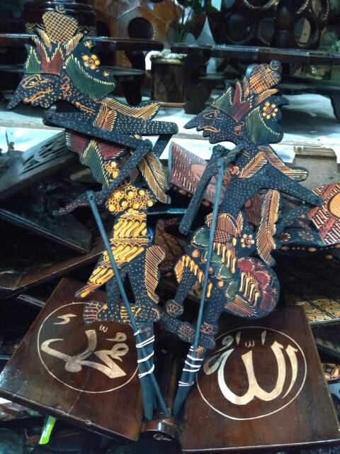 (BISA COD) WAYANG RAMA SHINTA BATIK UKURAN BESAR 50x15 cm - PAJANGAN DEKORASI RUMAH MURAH