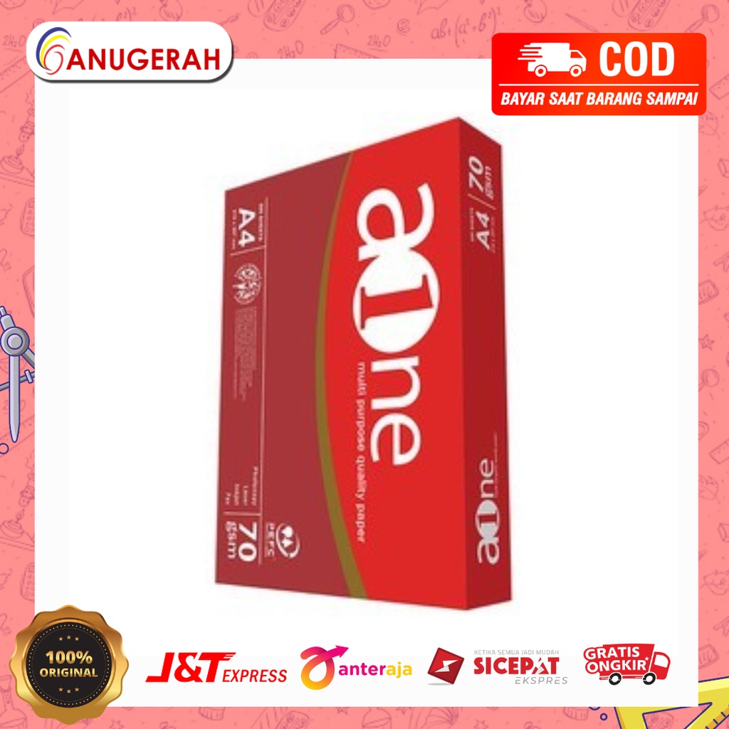 

AONE A4 70GR HVS KERTAS PRINT / FOTOCOPY