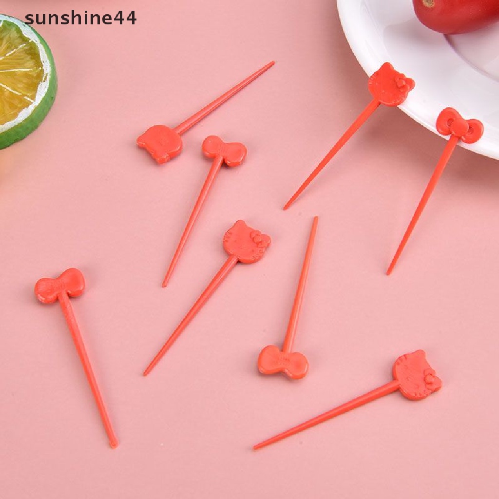 Sunshine Tusuk Gigi Buah / Snack / Dessert Desain Kartun Lucu Untuk Anak