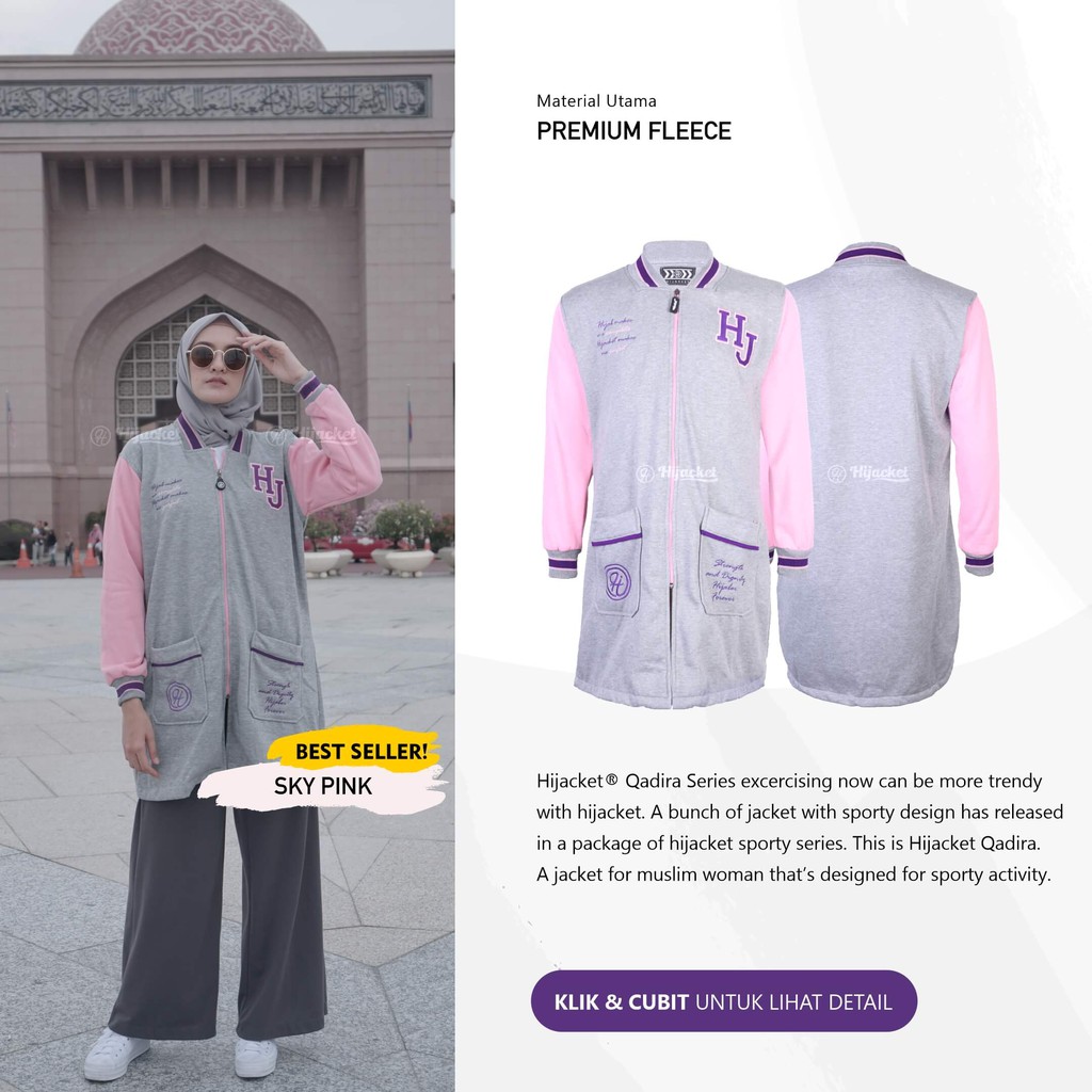 HIJACKET QADIRA ORIGINAL Jacket Hijaber Jaket Wanita Muslimah Azmi Hijab