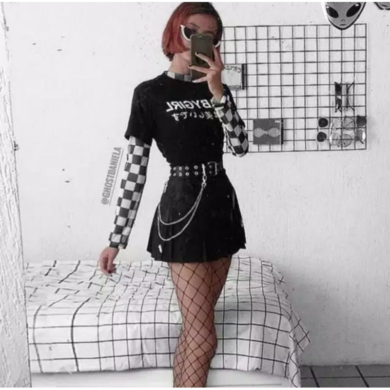 [PROMO] Flap Pocket Chain Pants - Aksesoris Rantai Celana Style Vintage Punk Hip-hop Korea Murah